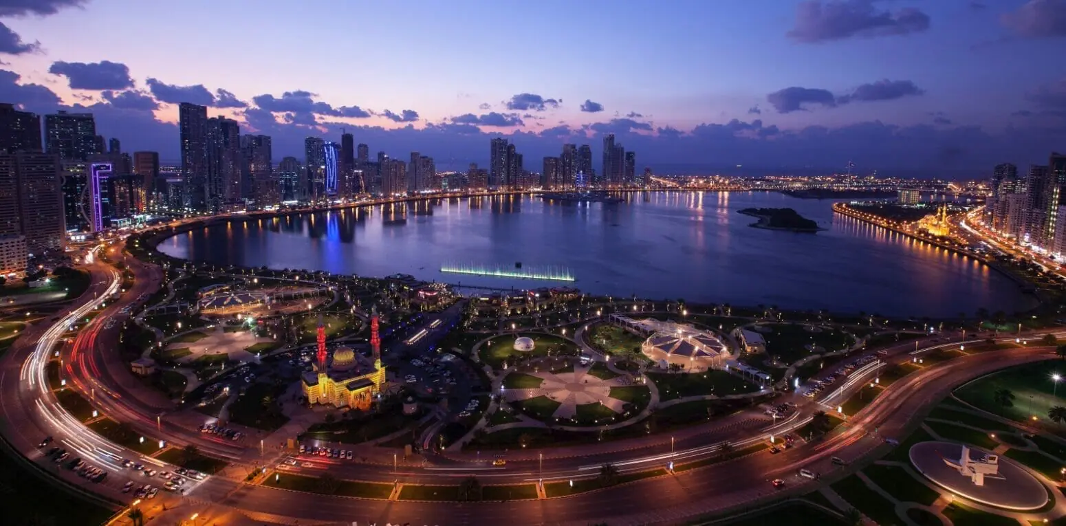 Sharjah waterfront skyline